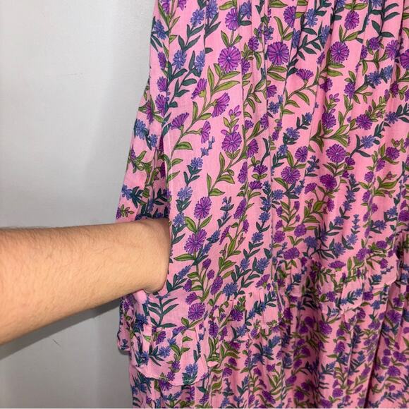 Banjanan Iris Purple Floral Midi Dress - Picture 4 of 10